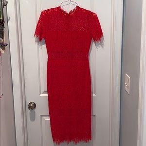 Red sheer dress from Just Me